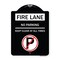 Signmission Fire Lane No Parking Keep Clear All Times Heavy-Gauge Aluminum Sign, 24" x 18", BW-1824-24004 A-DES-BW-1824-24004 - alternate 1